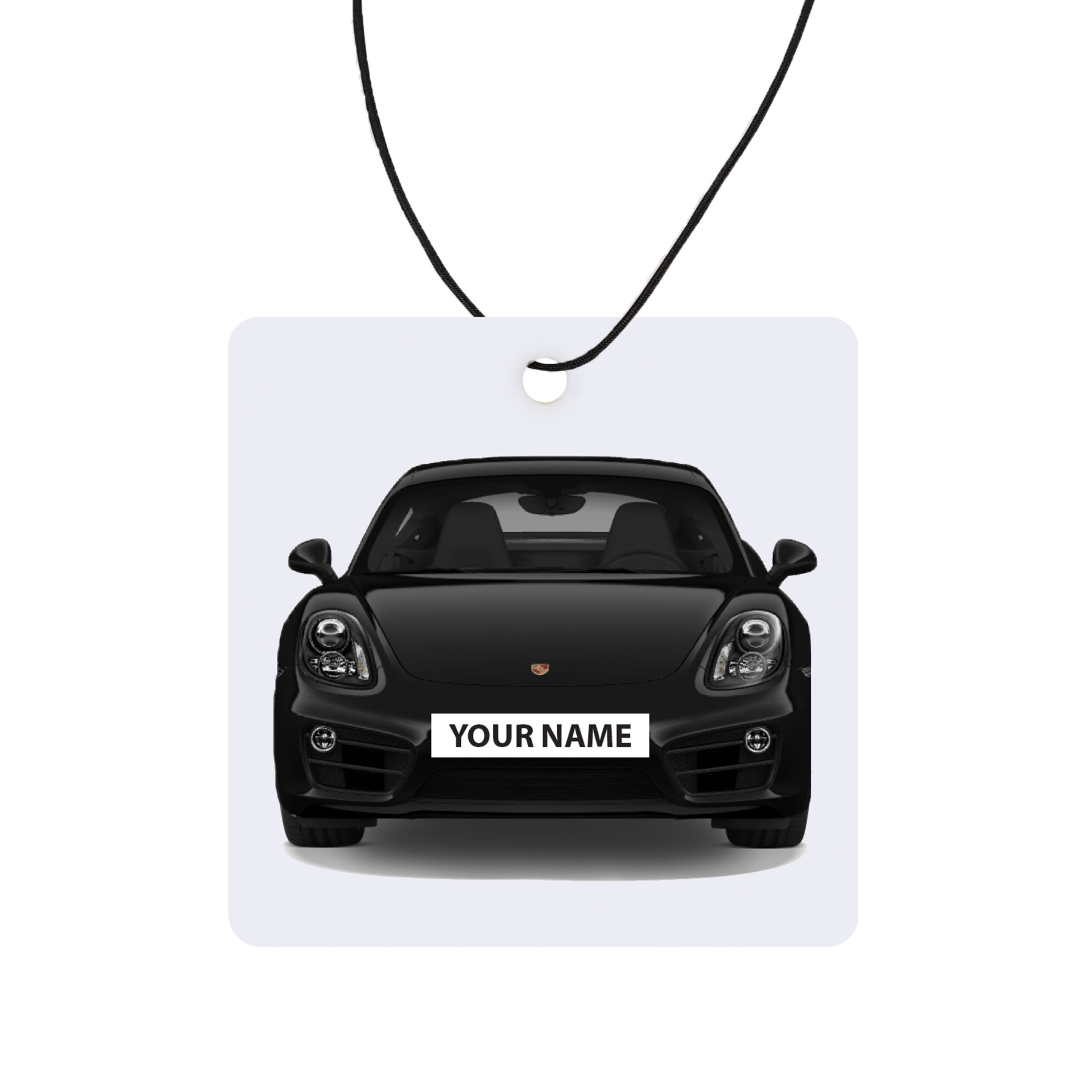 Your Name Black Porsche Cayman