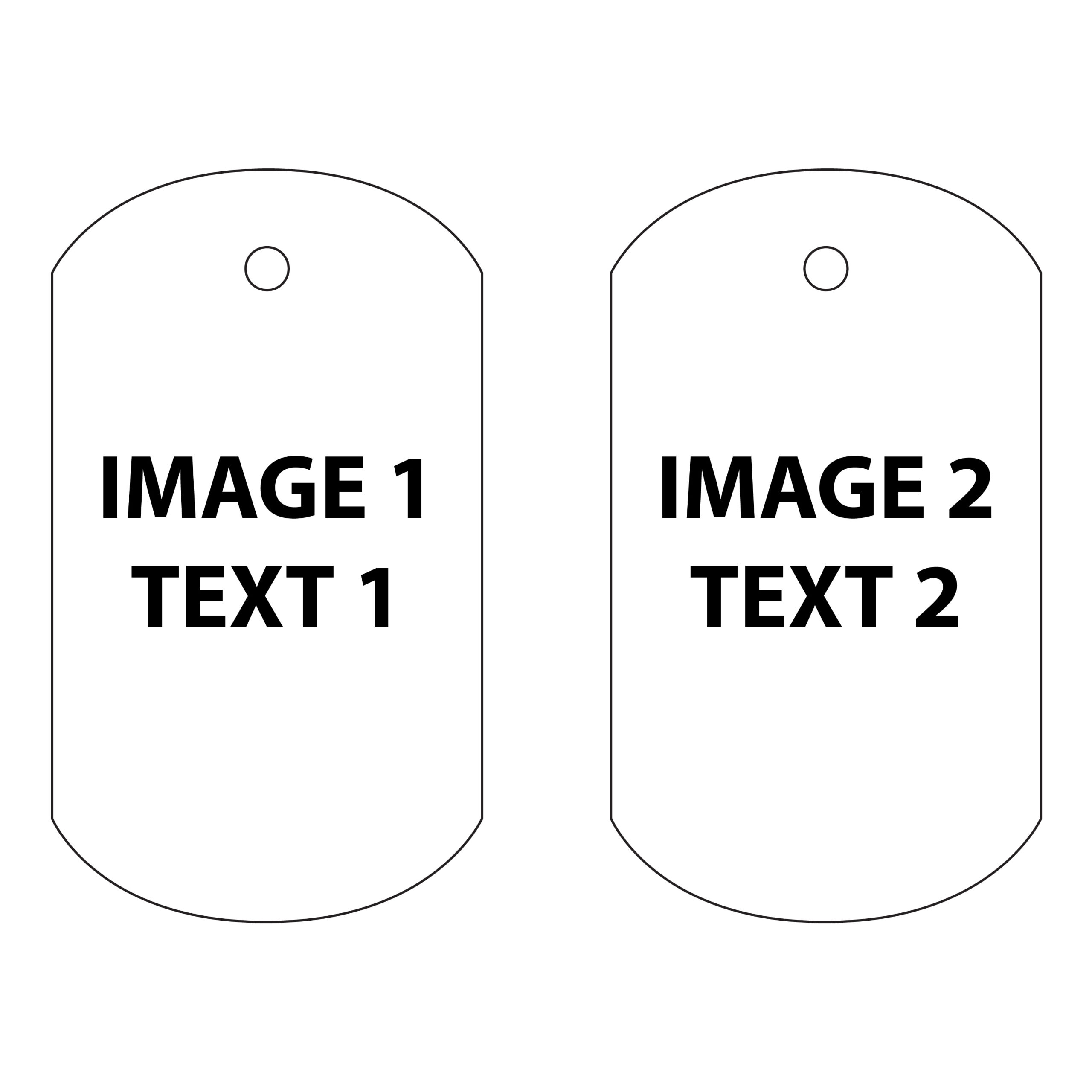 Picture & Text Dog Tag