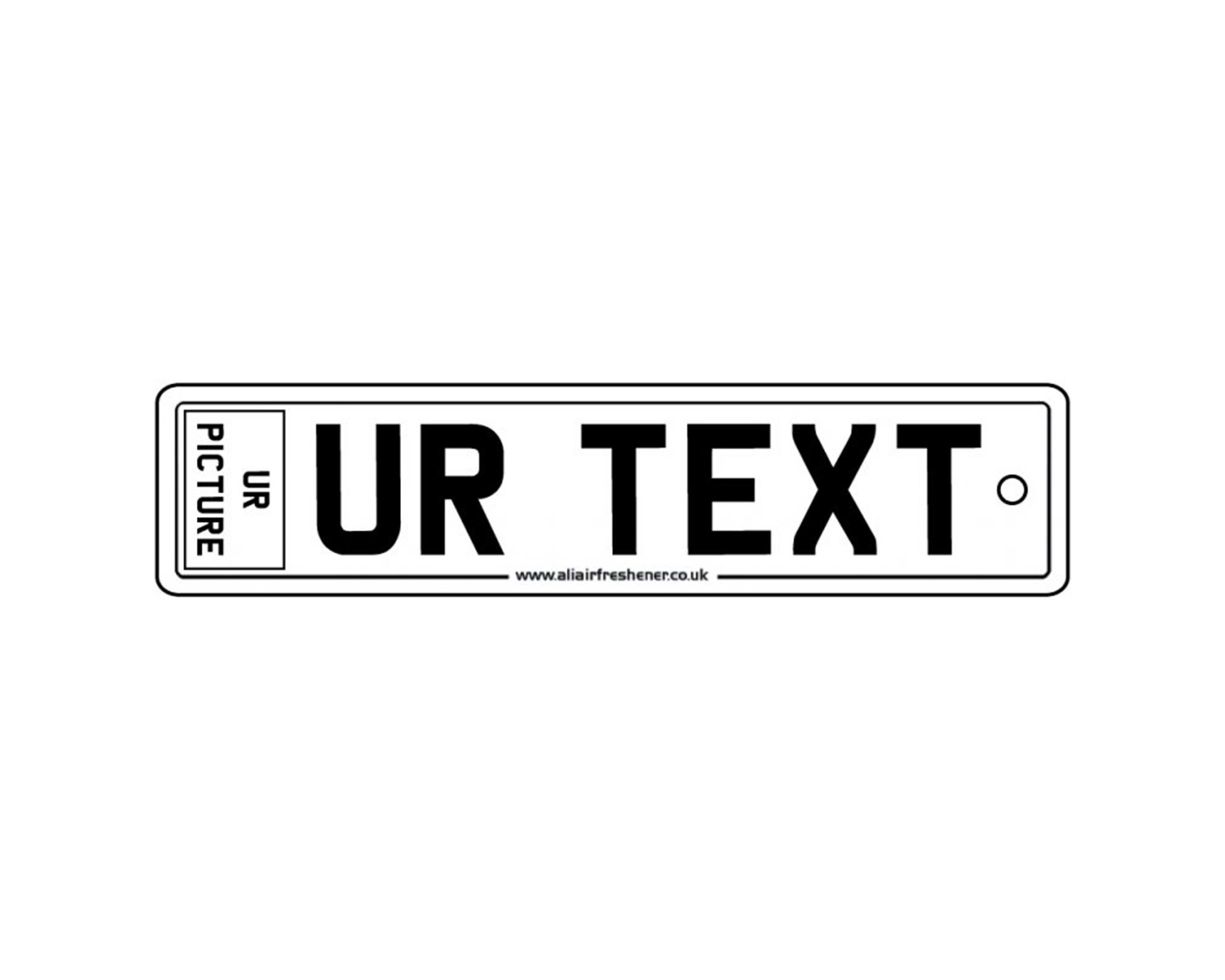 Custom Picture & Text Number Plate Air Freshener