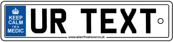 Custom Keep Calm Medic Number Plate