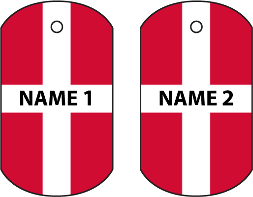 Personalised Denmark Dog Tag