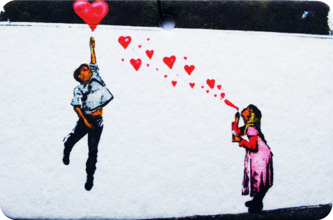 Girl Blowing Heart Bubbles