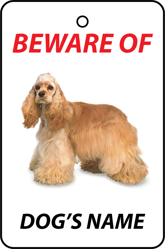 Personalised Dog's Name Cocker Spaniel